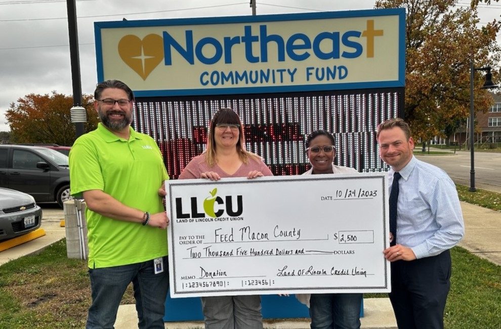 LLCU Donated 25,000 to Several Central Illinois Food Pantries Land of Lincoln Credit Union